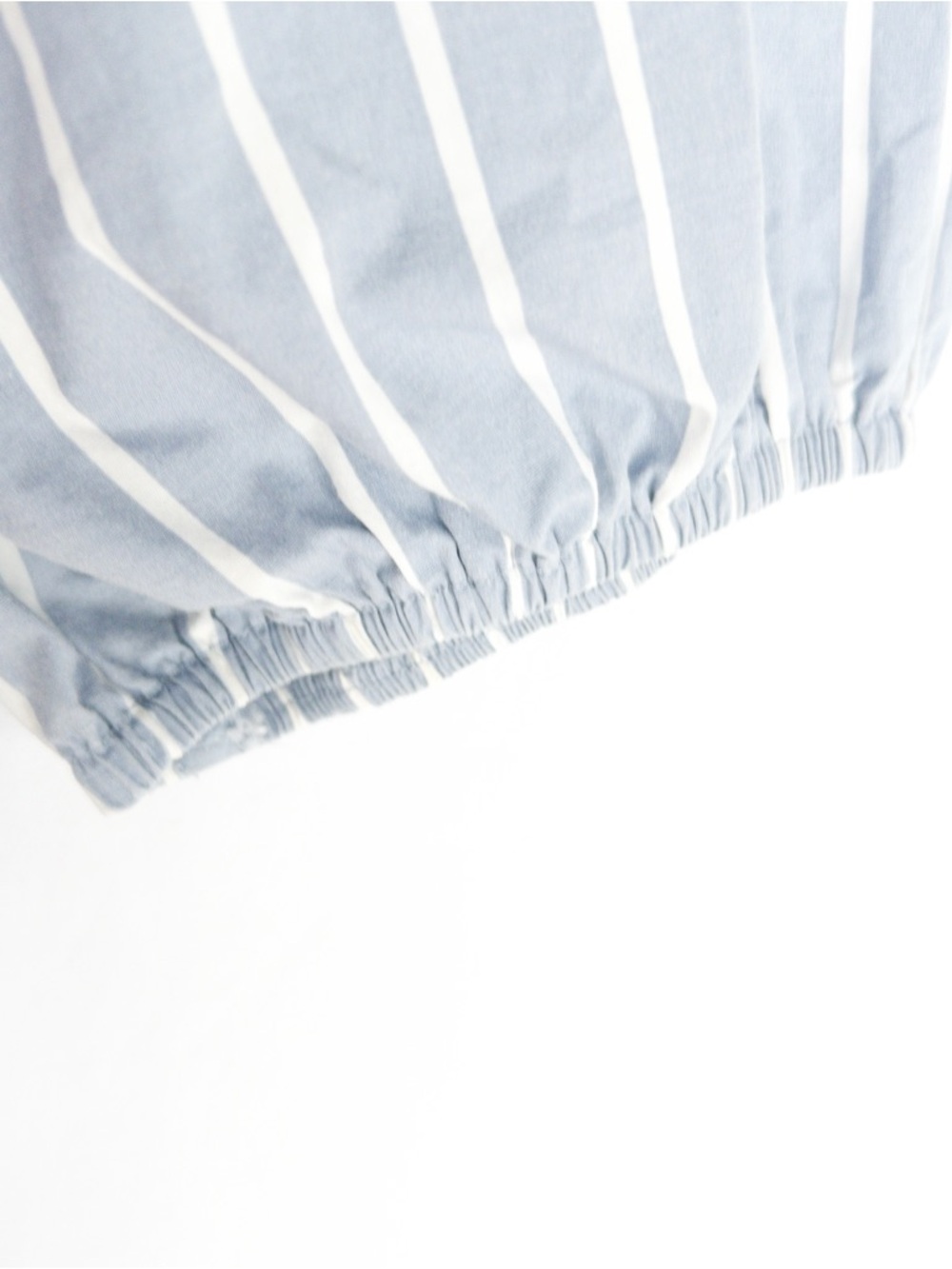 Altar'd State Baby Blue Puff Sleeve Fully Smocked Marcella Crop Top Womens M - Picture 6 of 13